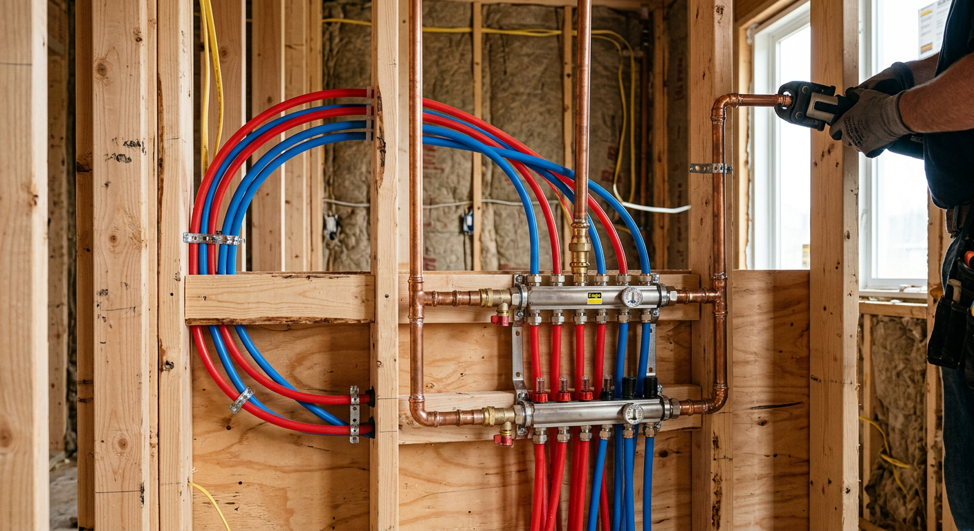 Création de réseau plomberie en cuivre et PER à Montreuil 92